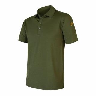 SENSOR MERINO ACTIVE POLO pánské triko kr.rukáv safari green Velikost: XXL