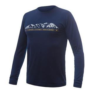 SENSOR MERINO ACTIVE PT MOUNTAINS pánské triko dl.rukáv deep blue Velikost: XL