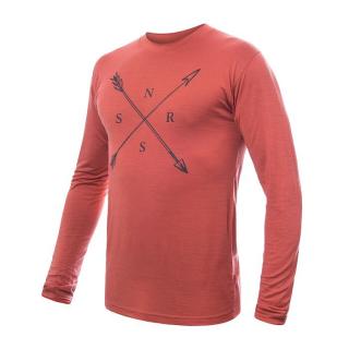 SENSOR MERINO ACTIVE SNSR pánské triko dl.rukáv terracotta Velikost: M