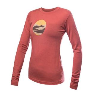 SENSOR MERINO ACTIVE TRIGLAV dámské triko dl.rukáv terracotta Velikost: M