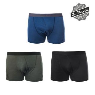 SENSOR MERINO AIR 3-PACK pánské trenky černá/tm.modrá/olive Velikost: L