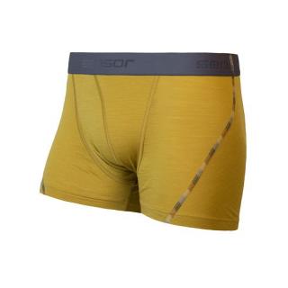 SENSOR MERINO AIR pánské trenky mustard Velikost: S