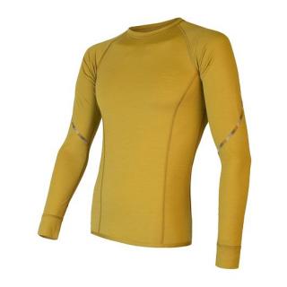 SENSOR MERINO AIR pánské triko dl.rukáv mustard Velikost: S