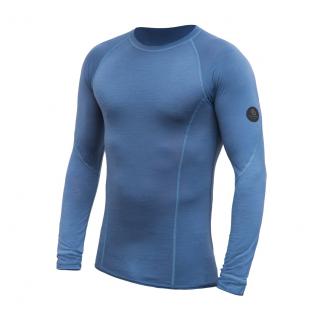 SENSOR MERINO AIR pánské triko dr.rukáv riviera blue Velikost: XL