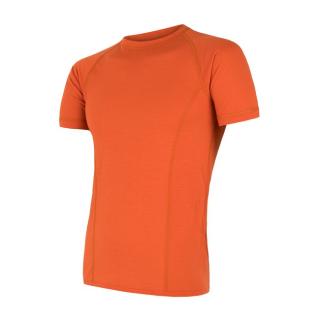 SENSOR MERINO AIR pánské triko kr.rukáv tm.oranžová Velikost: M