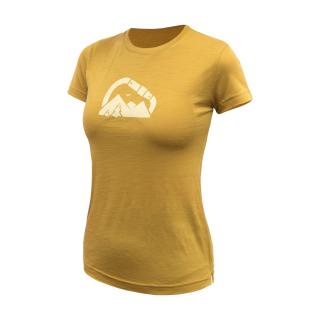 SENSOR MERINO AIR SUMMIT dámské triko kr.rukáv mustard Velikost: S