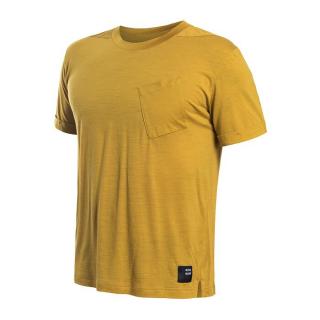 SENSOR MERINO AIR traveller pánské triko kr.rukáv mustard Velikost: XXL