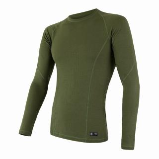 SENSOR MERINO DF pánské triko dl.rukáv safari Velikost: XL