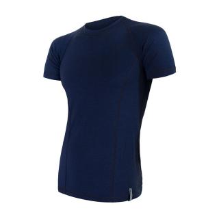 SENSOR MERINO DF pánské triko kr.rukáv deep blue Velikost: XL