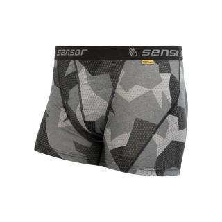 SENSOR MERINO IMPRESS pánské trenky černá/camo Velikost: XXL