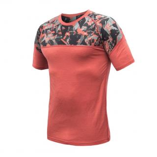 SENSOR MERINO IMPRESS pánské triko kr. rukáv terracotta/rush Velikost: XL
