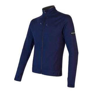 SENSOR MERINO UPPER pánská mikina celozip deep blue Velikost: XL