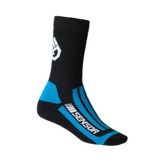 SENSOR ponožky treking merino černá/modrá Velikost: M/39-42