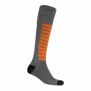 SENSOR PONOŽKY ZERO MERINO šedá/oranžová Velikost: M/39-42