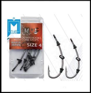 Háček Turn Down With Cone Stops Black Ready D-RIG Hook B.T.B8: vel.: 4 - 5 ks v balení