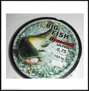 Šňůra Big Fish Dynema Ultra Nosnost: 104 kg, Ø: 0,75 mm