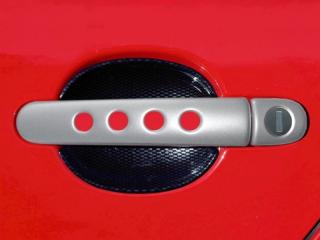 Kryty klik děrované, ABS stříbrný (2+2ks dva zámky) - Škoda Roomster (Kryty klik děrované, ABS stříbrný (2+2ks dva zámky))