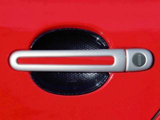 Kryty klik - oválný otvor, stříbrné matné (4+4ks dva zámky) - Škoda Fabia I. (Kryty klik pro Škoda Fabia I. / Fabia II. / Octavia I. / Octavia II. / Superb I.)