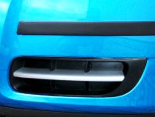Lišty sání předního nárazníku, ABS stříbrný matný - Škoda Fabia II. Lim./Combi (Škoda Fabia II. Lim./Combi 2007-2010, Roomster 2006-2010)