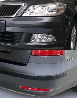 Ochranné lišty předního a zadního nárazníku, černé - Škoda Octavia II. Facelift (Ochranné lišty pro Octavia II. Facelift Lim./Combi 2008-2012)