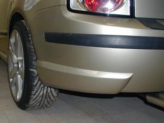 Rozšíření zadního nárazníku, ABS stříbrný matný - Škoda Fabia I. Combi/Sedan (BODY-KIT pro Škoda Fabia I. Combi/Sedan 2000-2007)