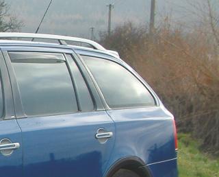Větrné clony (ofuky), zadní - Škoda Octavia II. Facelift Combi (Deflektory pro Škoda Octavia II. Combi/RS Combi 2005-2012)
