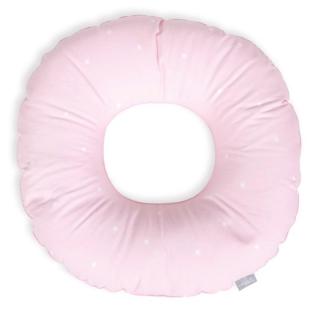 Polštář poporodní kruh Tečky bílo-růžové