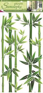 Samolepky na zeď bambus zelený, 60x32 cm