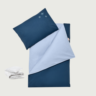 Set prachové výplně a povlečení Space Blue