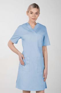 -10% Dámské zdravotnické šaty M-076F, světle modrá, 36 (Zdravotnické oblečení)
