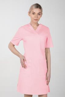 -10% Dámské zdravotnické šaty M-076F, světle růžová, 52 (Zdravotnické oblečení)