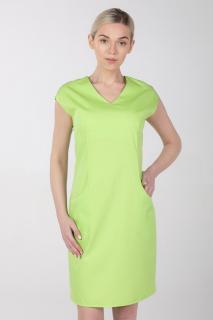 -10% Dámské zdravotnické šaty s elastanem M-373X,  limetková, 36 (Zdravotnické oblečení)