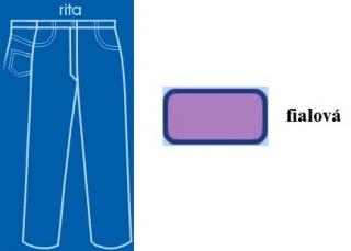 -10% Rita - Dámské kalhoty riflového střihu - hit, fialová, 38 (Zdravotnické oblečení)