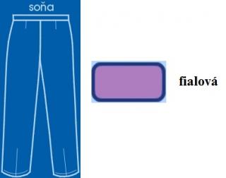 -10% Soňa - Kalhoty bez zap., přes zadní díl v pase guma - hit, fialová, 40 (Zdravotnické oblečení)