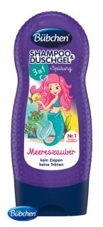 Bübchen Kids šampón a sprchovací gél 2v1 Malá morská panna  230ml (Detská kozmetika)
