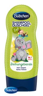 Bübchen Kids šampón a sprchovací gél 2v1 Partička z džungle 230ml (Detská kozmetika)