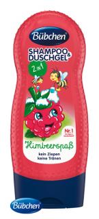 Bübchen Kids šampón a sprchovací gél 2v1 Veselá malina 230ml (Detská kozmetika)