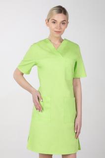 Dámské zdravotnické šaty M-076F, limetková (Zdravotnické oblečení)
