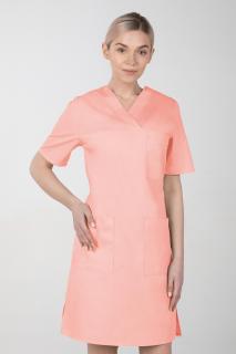 Dámské zdravotnické šaty M-076F, meruňková  (Zdravotnické oblečení)