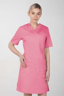 Dámské zdravotnické šaty M-076F, růžová (Zdravotnické oblečení)