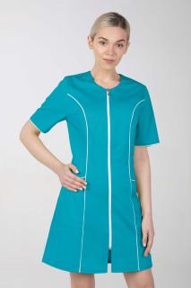 Dámské zdravotnické šaty M-173C, tyrkysová (Zdravotnické oblečení)