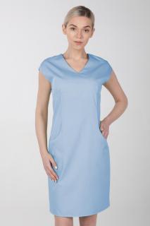 Dámské zdravotnické šaty s elastanem M-373X, světle modrá (Zdravotnické oblečení)