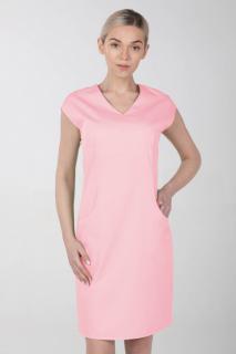 Dámské zdravotnické šaty s elastanem M-373X, světle růžová (Zdravotnické oblečení)