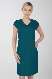 Dámské zdravotnické šaty s elastanem M-373X, tmavě zelená (Zdravotnické oblečení)