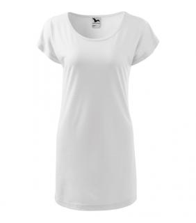 Dámské zdravotnické tričko/šaty s krátkým rukávem, bílá (Zdravotnické oblečení)