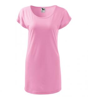 Dámské zdravotnické tričko/šaty s krátkým rukávem, růžová (Zdravotnické oblečení)