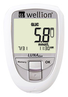 Glukometr Wellion LUNA Duo s funkcí měření cholesterolu, bílá barva (Glukomery)