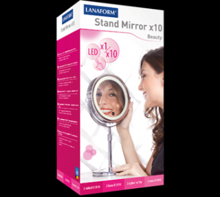Kosmetické stojanové zrcadlo LED Lanaform Stand Mirror X10 (Kosmetické zrcátko)