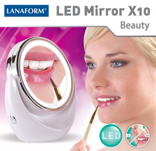 Kosmetické zrcátko s LED osvětlením Lanaform LED Mirror X10 (Kosmetické zrcátko)