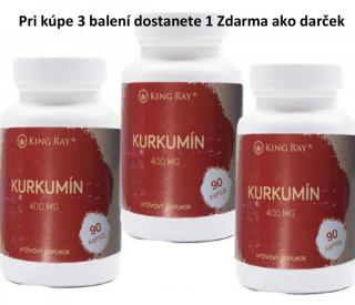 Kurkumín x 90 kapsúl x 400mg (3 balenia plus 1 balenie zdarma)